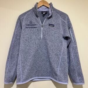 Patagonia Womens Better Sweater 1/4 Zip Fleece Pullover in Purple Blue Sz Medium